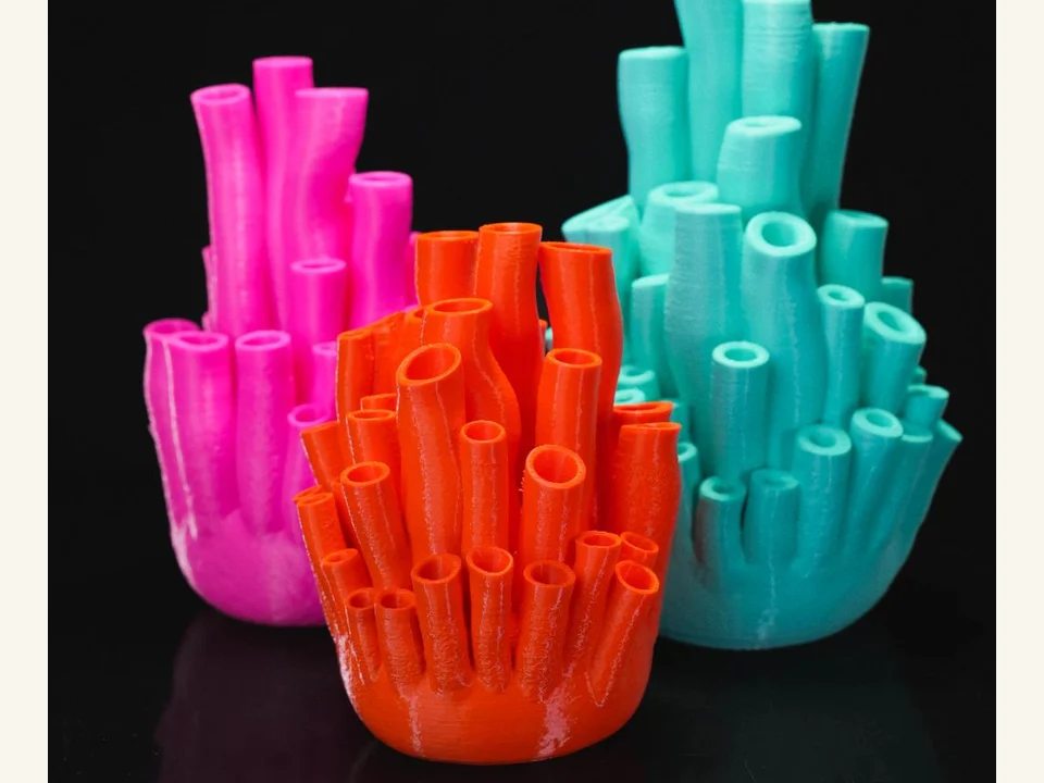 Set de floreros coral