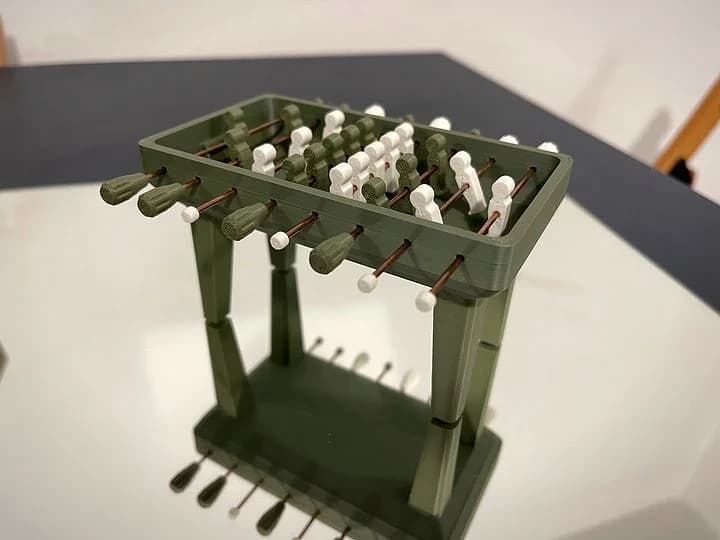 Mini mesa de futbol impresa