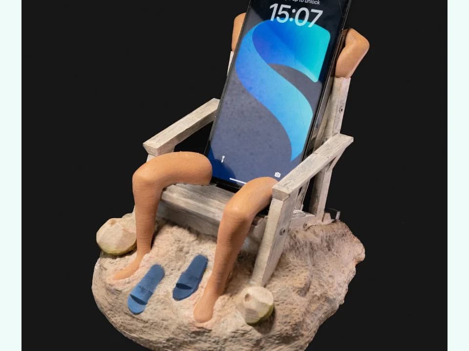 Soporte celular playa